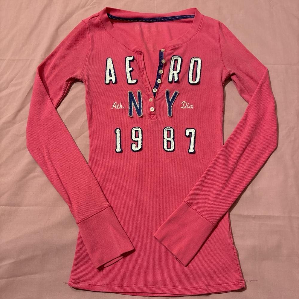 Aeropostale Pink Long Sleeve Tee
